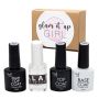 High Quality Uv/led Glam Gel Top Base & Matt Coat & Bond-it Set Of 4