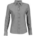 Ladies Long Sleeve Oxford Shirt Charcoal