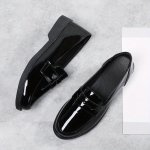 Women's Solid Color Chunky Heel Loafers Fashion Preppy Style Dress Shoes Comfortable Slip On Shoes