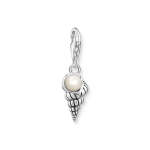 Charm Pendant Shell With Pearl Silver