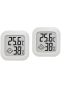 Accurate Room Temperature & Humidity - White Pack Of 2