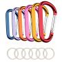 Durable Outdoor Carabiners Key Chain Clip Hook For Camping Hiking USE-6PCS