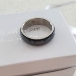 Callan - Men's Faceted Spinner Ring Titanium Steel Sizes 8-11 - Size 11