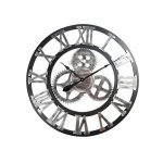 Large Industrial Retro Wall Clock Silver – CL8002