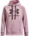 Women's Ua Rival Fleece Logo Hoodie - Mauve Pink XS