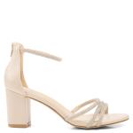 Natura L Pu Mid Block Heel Sandal