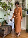 Knot Dress Long Sleeve - Large Clay