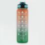 The Original Motivational Time Marker Water Bottle - Orange And Green