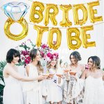 10PCS Bride To Be Balloon Set Wedding Bride Party Bachelorette Party Decor Bridal Shower Aluminum Film Balloon Decoration Suppli