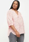 Plus Tunic Blouse - Coral