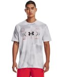 Men's Ua Football All Over Print Metal Logo Short Sleeve - White Md