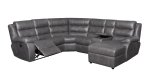 Erin 6 Piece Lounge With 1 Action Recliner Chaise And Console Grey – KERCNR6P1AFBMG