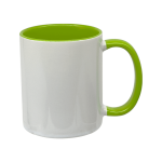 11OZ White & Light Green Ceramic Mug - Sublimation Express