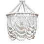 Jenny Single Draped Beaded Chandelier White 40CM