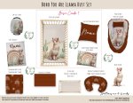 Cot Duvet Bedding Boho You Are Llama Rust Set