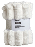 Single Ribbed Buttersoft Heavy Blanket - 150 X 200 Cm White