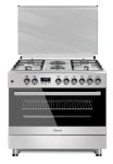 Stove Ferre 4 Gas Burner 2 Elec Plt + Elec Oven 90X60 F9S42E3.FDIDTLC.I S steel