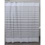 Bodie Bath - Grey Band Shower Curtain - Peva
