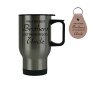Only The Best Brothers Get Promoted To Uncle 14 Oz Stainless Steel Travel Coffee Mug Bundle With Leather Keychain - Gift For New Uncles