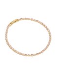 Goldair Gold Plated Pink & Clear Cubic Zirconia Mixed Cut Tennis Bracelet