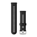 Garmin Fr 955 Replacement Band – Black With Silver Hardware