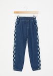 PoP Candy Denim Cuff Pants - Blue Check