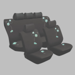 STINGRAY Blossom 11PC Car Seat Cover Set - Mint