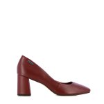 Natural Pump With Square Toe -burgundy