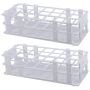 2X Plastic Test Tube Rack For 30MM Tube 21 Well White Detachable 21 Hole