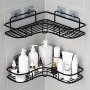 Easy-Install No-Drill Shower Caddy - Durable Metal Corner Shelf For Bathroom & Kitchen Storage