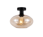 Orb Ceiling Light 3 Colours 2 Sizes - Large Smokey Glass And Black