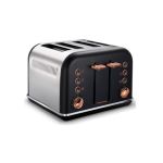 Morphy Richards 4 Slice Accent Toaster Black With Rose Gold
