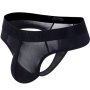 Jockmail Transparent Thongs G String Black