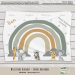 Milestone Blanket Safari Rainbow