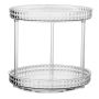Transparent Lazy Susan Storage Shelf 1PC - 360 Rotating Makeup Organizer
