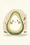 Cute Avo Canvas Print - 600MM X 600MM