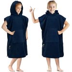 Sun Cube Kids Changing Robe Surf Poncho Kids Beach Towels Hooded Towel For Toddler Bath Pool Microfiber Quick Dry Wearable Towel