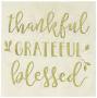 Thankful Grateful Blessed Luncheon Napkins