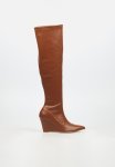 Love 2 Over The Knee Wedge Boot - Chocolate