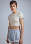 Cropped T-Shirt - Light Greige