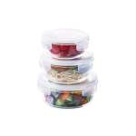9 Piece Glass Storage Container Set Clear
