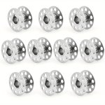 10 20 30 100PCS Metal Bobbins Empty Spool Stainless Steel Bobbins For Household Sewing Machine Brother Janome Singer Sewing Acce