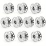 10/20/30/100PCS Metal Bobbins Empty Spool Stainless Steel Bobbins For Household Sewing Machine Brother Janome Singer Sewing Accessories 10-50PCS