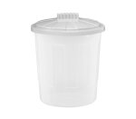 Fun Bin & Lid 8L Clear cool Grey