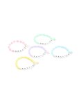 Kids Multicoloured Beaded 'besties' Stretch Bracelets 5-PACK