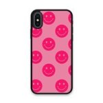 Custom Printed Tpu Cases - Apple Iphone X Apple Iphone XS & 39 Hot Pink Smiley& 39 By