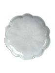Scalloped Edge Ceramic Dinner Plate 20CM - None Grey