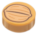 Parts Tile Round 1 X 1 With Walnut Pattern 98138PB322