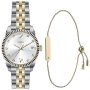 Fossil Two Tone Silver And Gold Classic Women's Watch And Bracelet Set ES5313SET