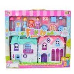 MINI Play House - With Furniture - White Pink & Turquoise